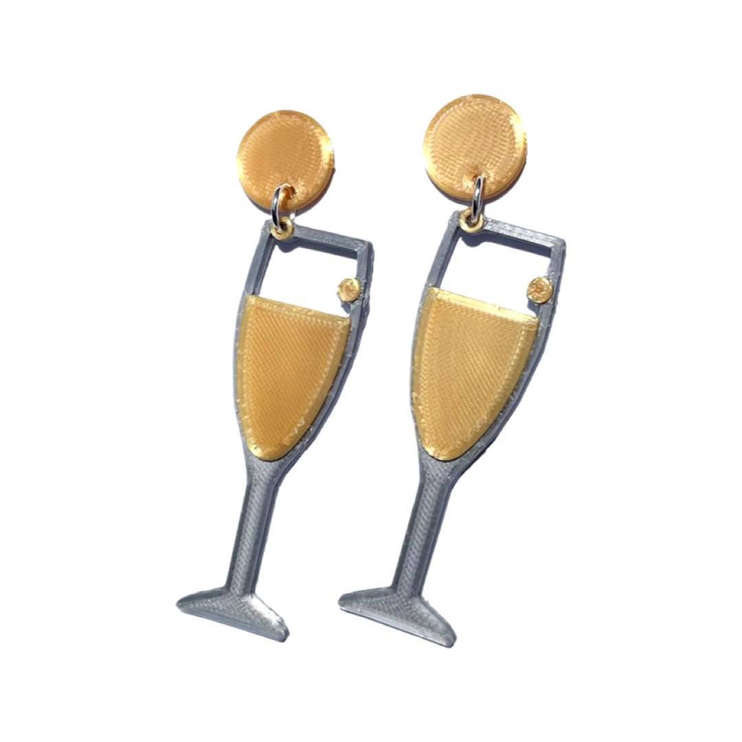 'You're A Champagne In My Ass' Earrings