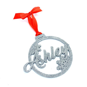 Personalised Christmas Ornament - Silver