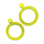 Load image into Gallery viewer, Citrine &quot;Crystal Hoop&quot; Earrings
