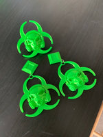 Load image into Gallery viewer, &quot;Mayhem&quot; Earring and Ring set - Bright Green
