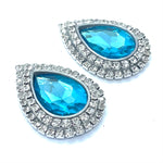 Load image into Gallery viewer, &quot;Diamond Aquamarine&quot; Classique Earrings
