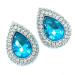 Load image into Gallery viewer, &quot;Diamond Aquamarine&quot; Classique Earrings
