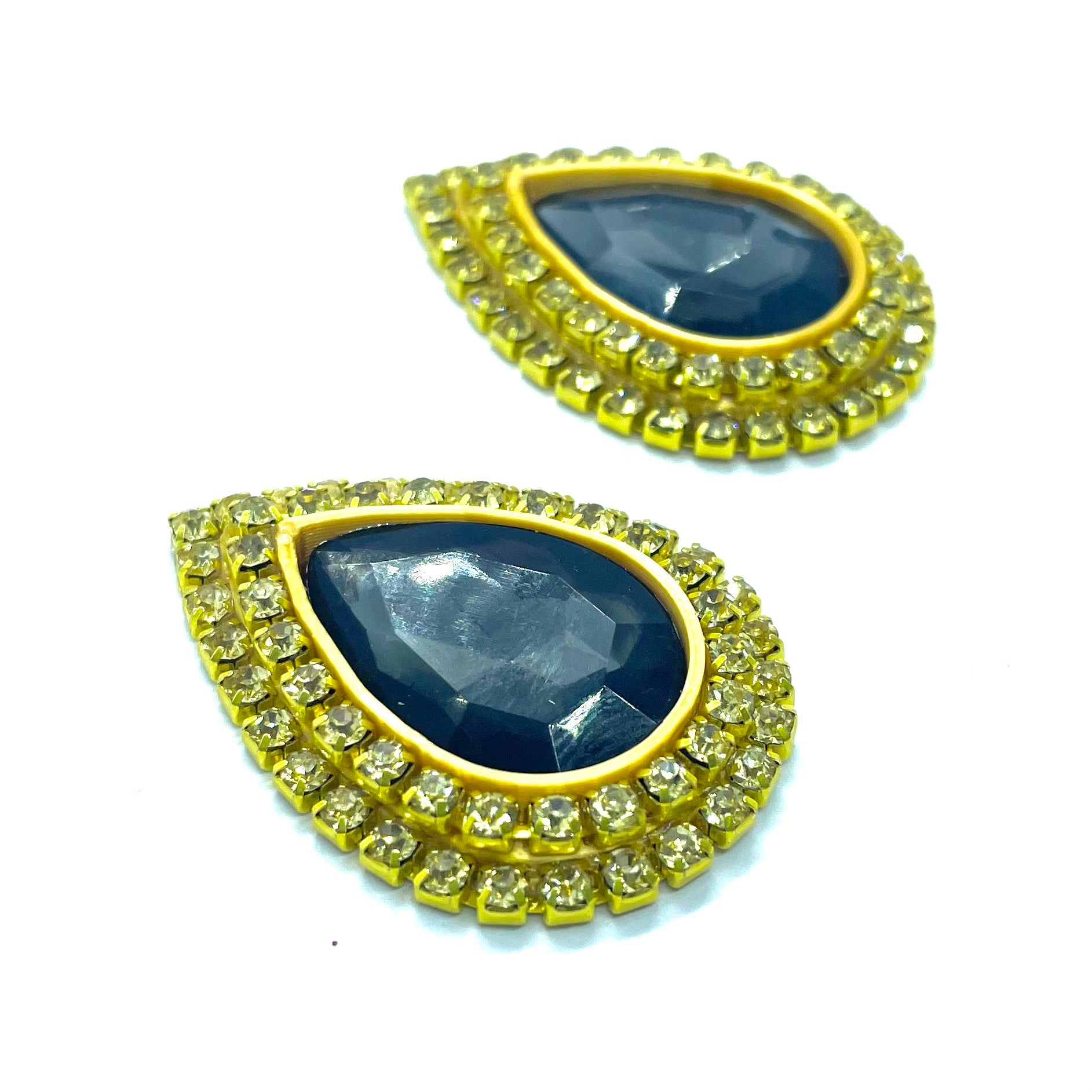 "Golden Black Diamond" Classique Earrings