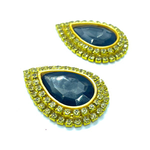 "Golden Black Diamond" Classique Earrings