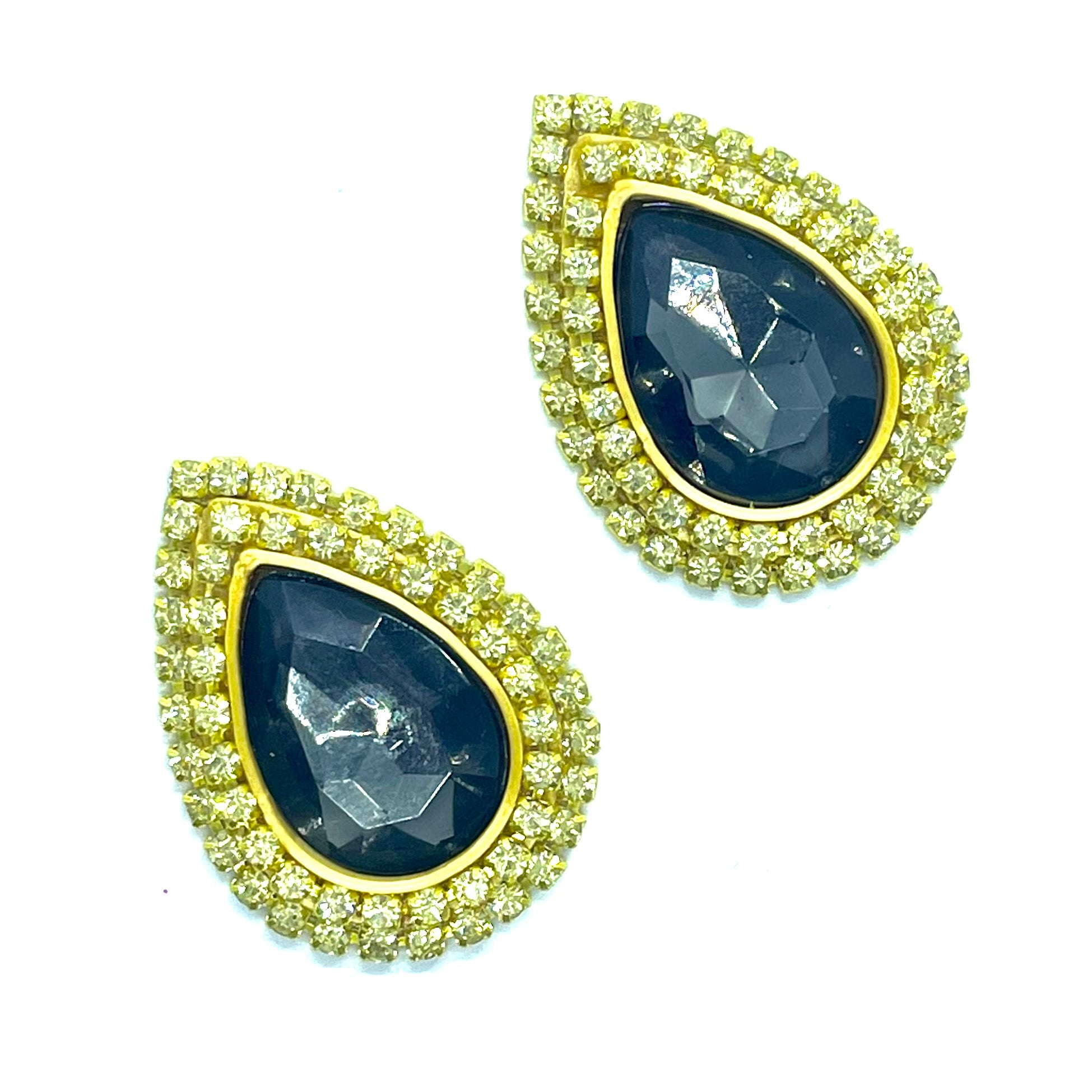 "Golden Black Diamond" Classique Earrings