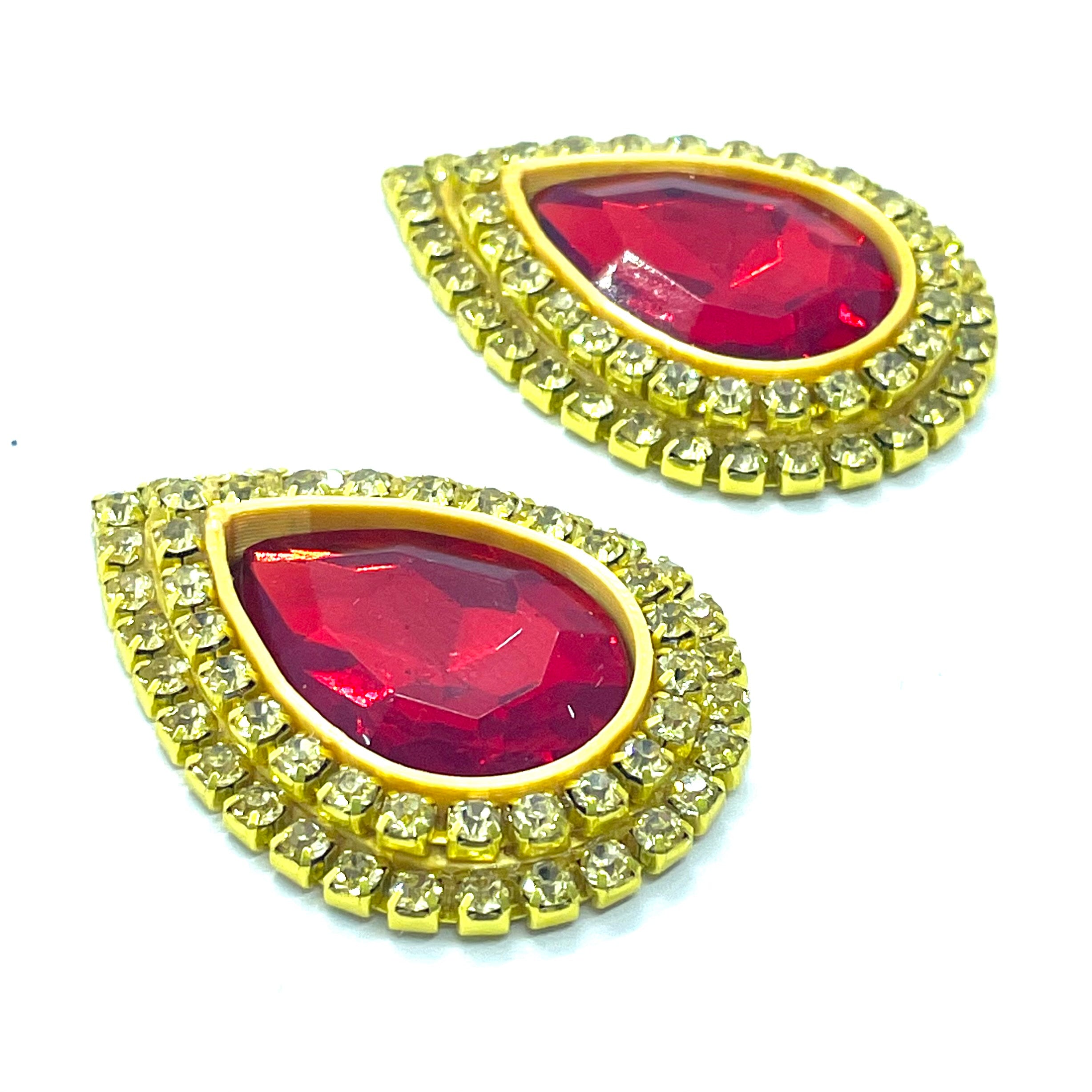 "Golden Ruby" Classique Earrings