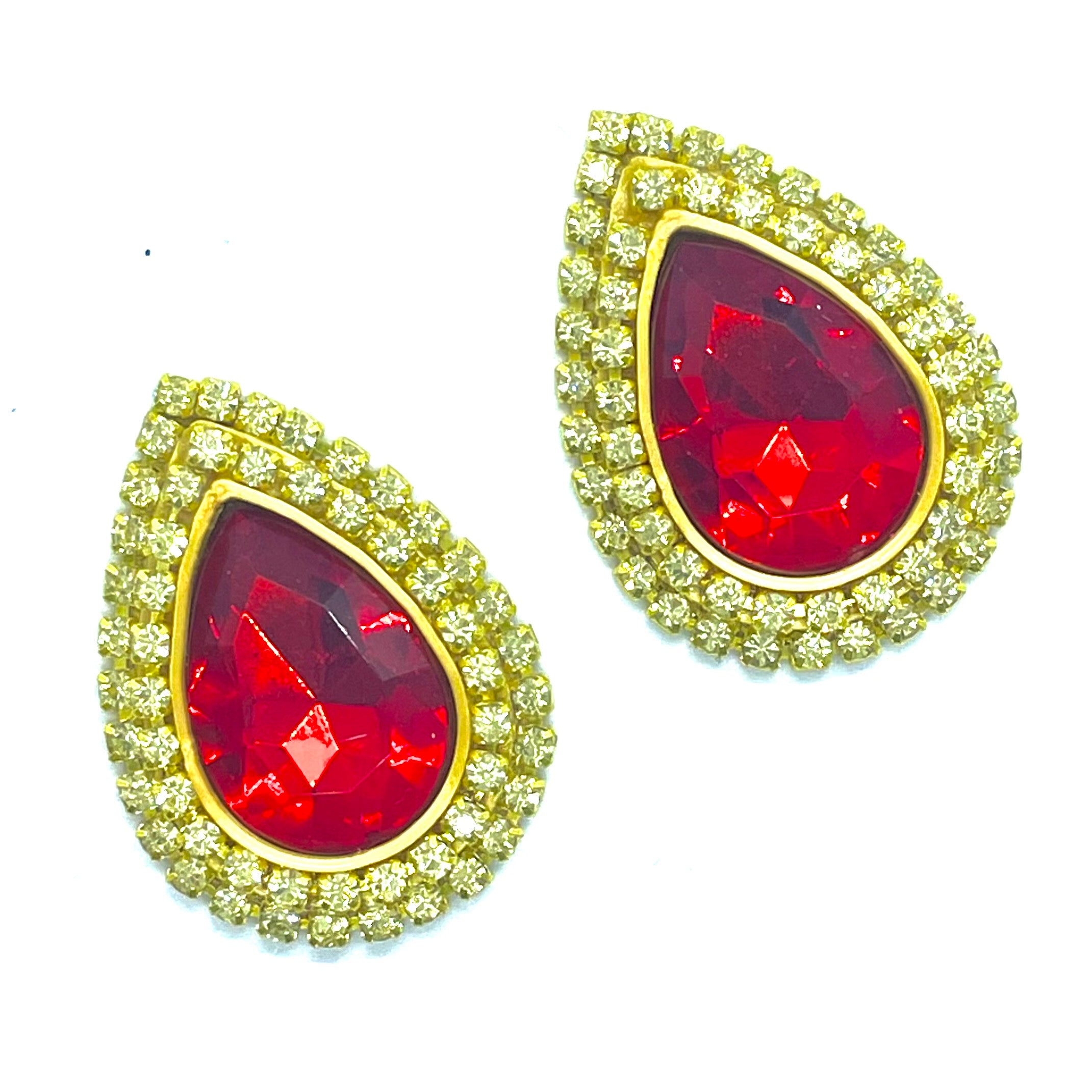 "Golden Ruby" Classique Earrings