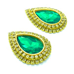 Load image into Gallery viewer, &quot;Golden Emerald&quot; Classique Earrings
