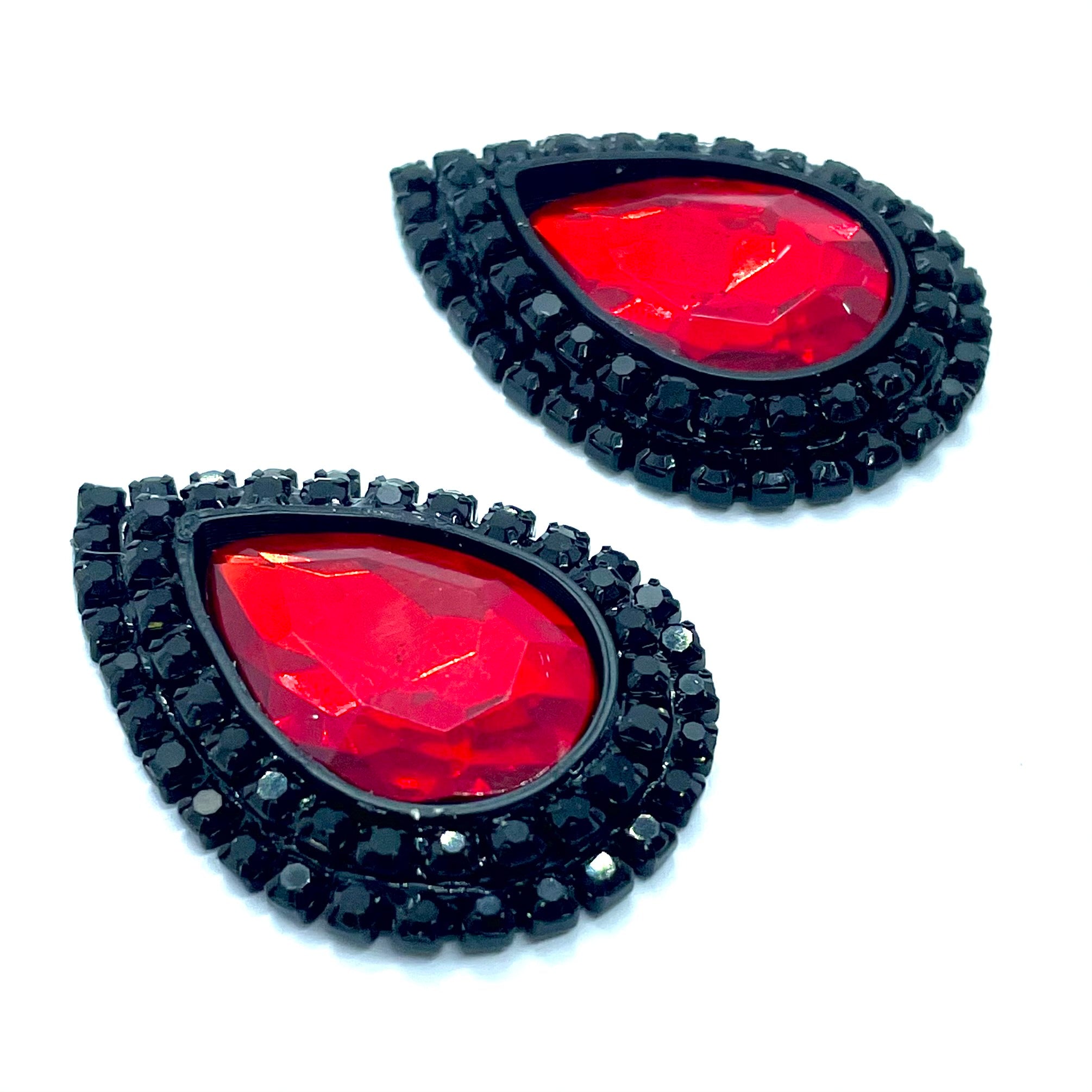 "Onyx Ruby" Classique Earrings