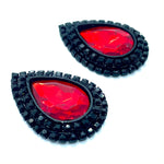 Load image into Gallery viewer, &quot;Onyx Ruby&quot; Classique Earrings
