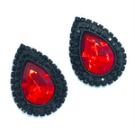 Load image into Gallery viewer, &quot;Onyx Ruby&quot; Classique Earrings
