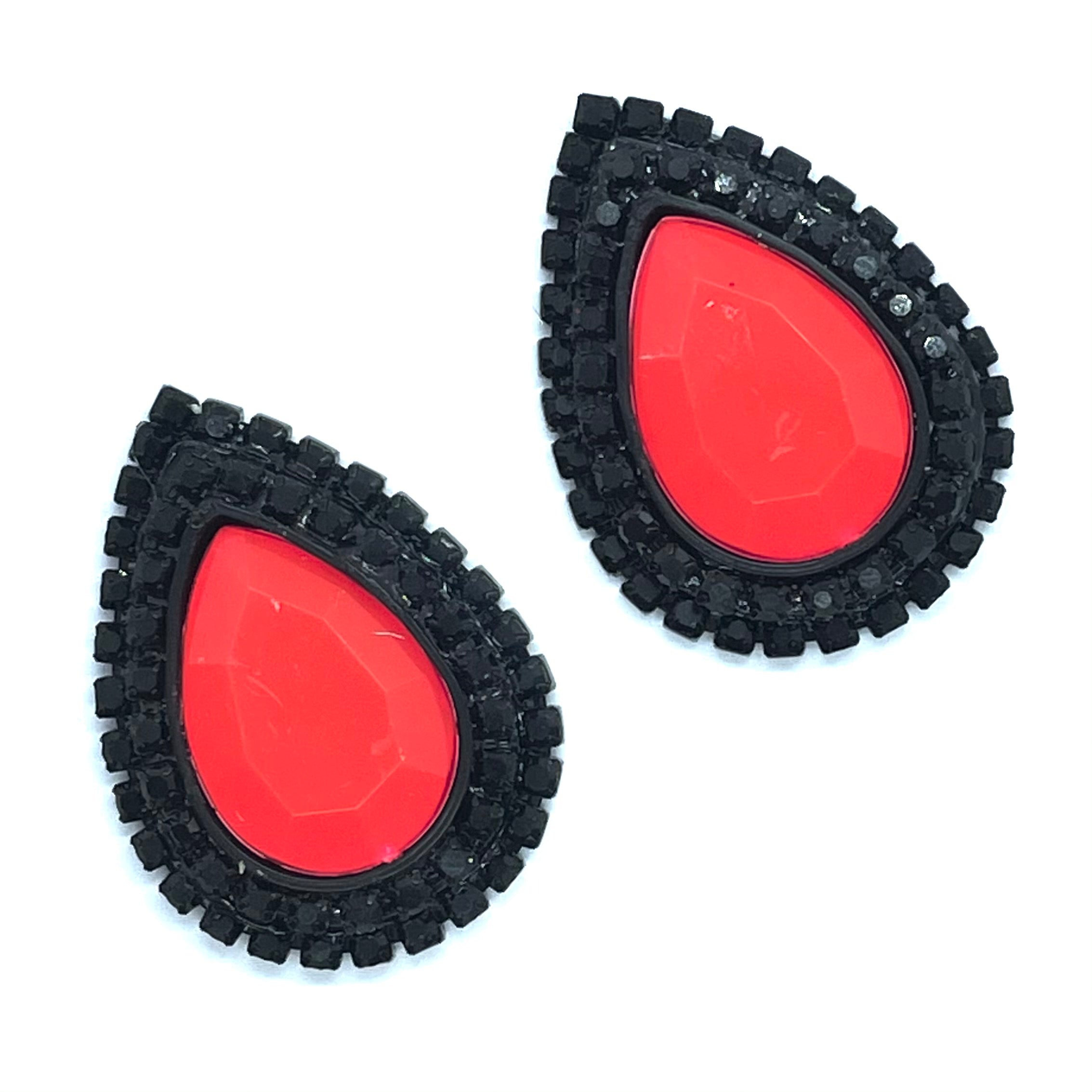 "Onyx UV Orange" Classique Earrings