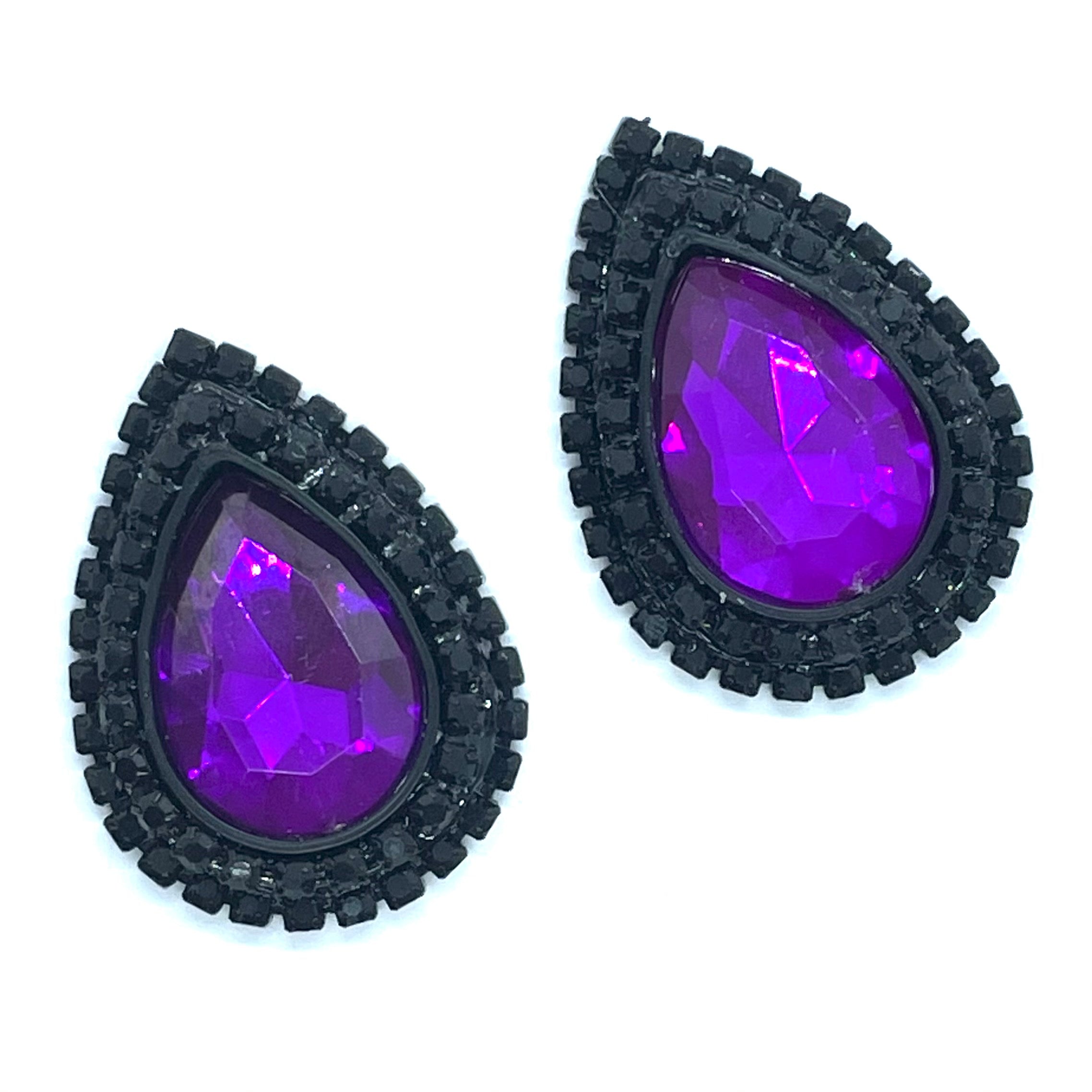 "Onyx Amethyst" Classique Earrings