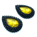 Load image into Gallery viewer, “Onyx Citrine&quot; Classique Earrings
