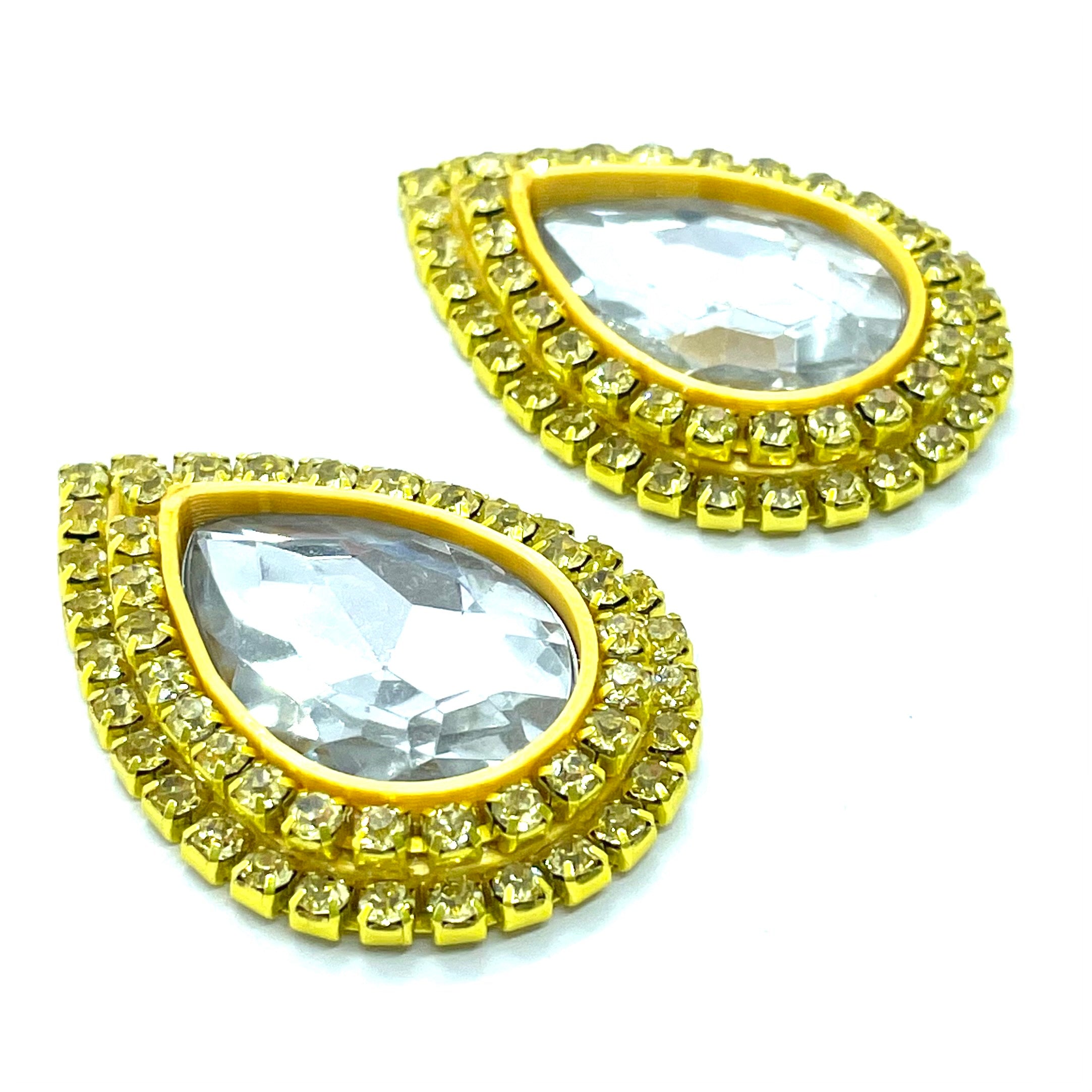 Golden Diamond" Classique Earrings