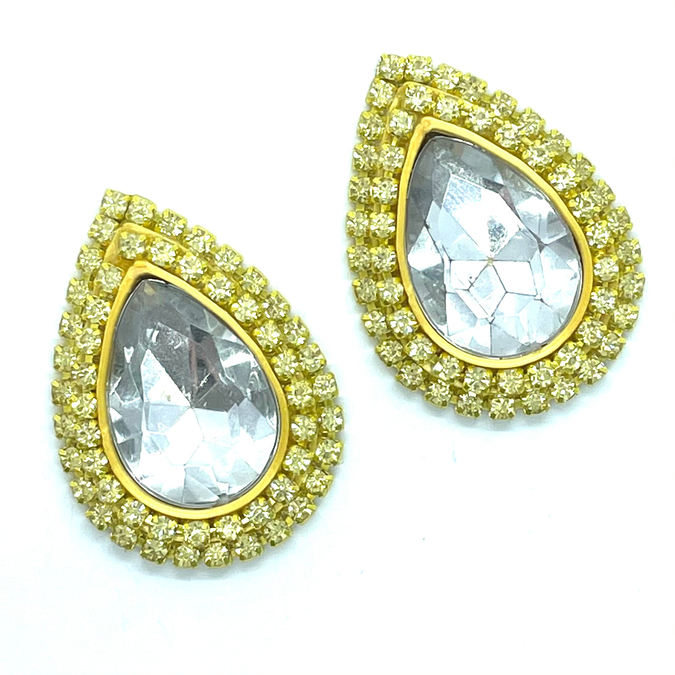 Golden Diamond" Classique Earrings