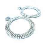 Load image into Gallery viewer, &quot;AB” Crystal Hoops
