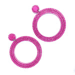 Load image into Gallery viewer, Rose &quot;Crystal Hoop&quot; Earrings
