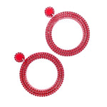 Load image into Gallery viewer, Ruby &quot;Crystal Hoop&quot; Earrings
