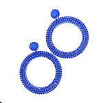 Load image into Gallery viewer, Sapphire &quot;Crystal Hoop&quot; Earrings
