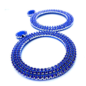 Sapphire "Crystal Hoop" Earrings