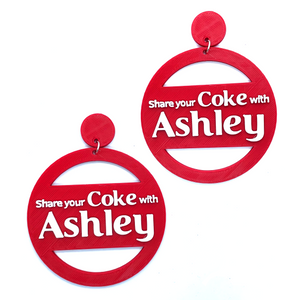 Custom "Share your Coke with” Earrings