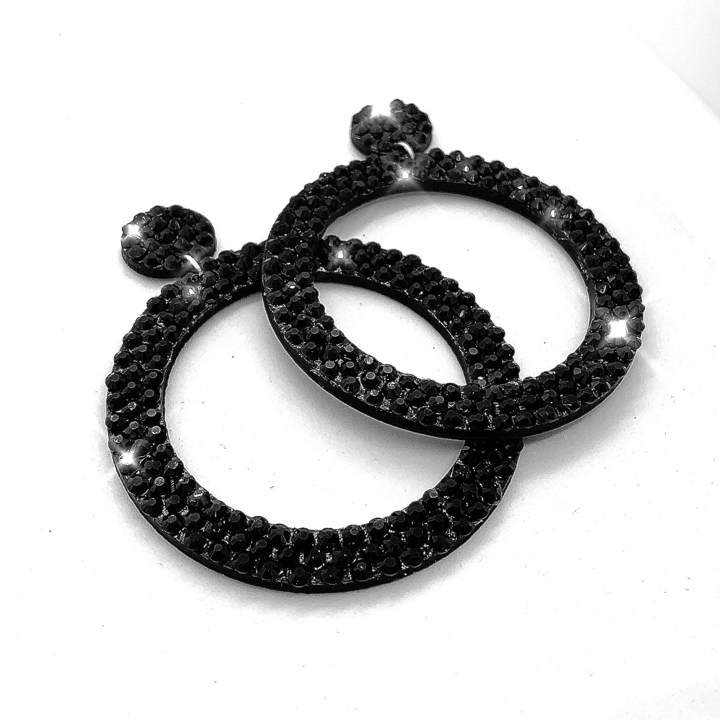 ‘The Smaller The Hoop’ Earrings Rhinestoned by Todd Maslen